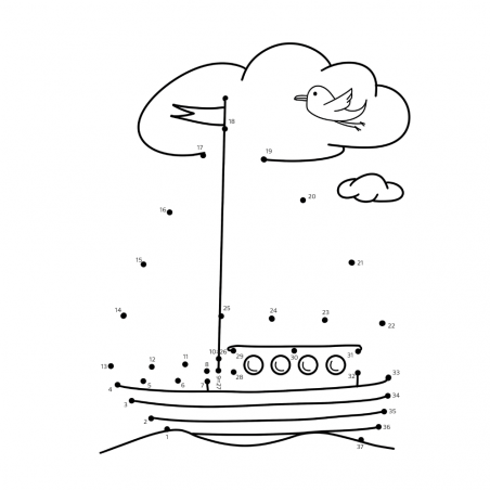Zahlenbild – Segelboot